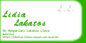 lidia lakatos business card