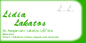 lidia lakatos business card